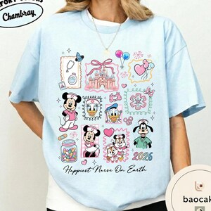 Disney Mickey & Friends Happiest Nurse On Earth Shirt, Happy Nurse Day 2026 tee, Nurse Graduation Gift, Nursing School, WDW Nurse image 9