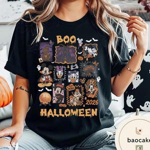 Vintage Mickey Ghost Halloween Comfort Colors Shirt, Scariest Place on Earth Tee, Mickey Not So Scary Party,Disney World Family Matching Tee bild 3