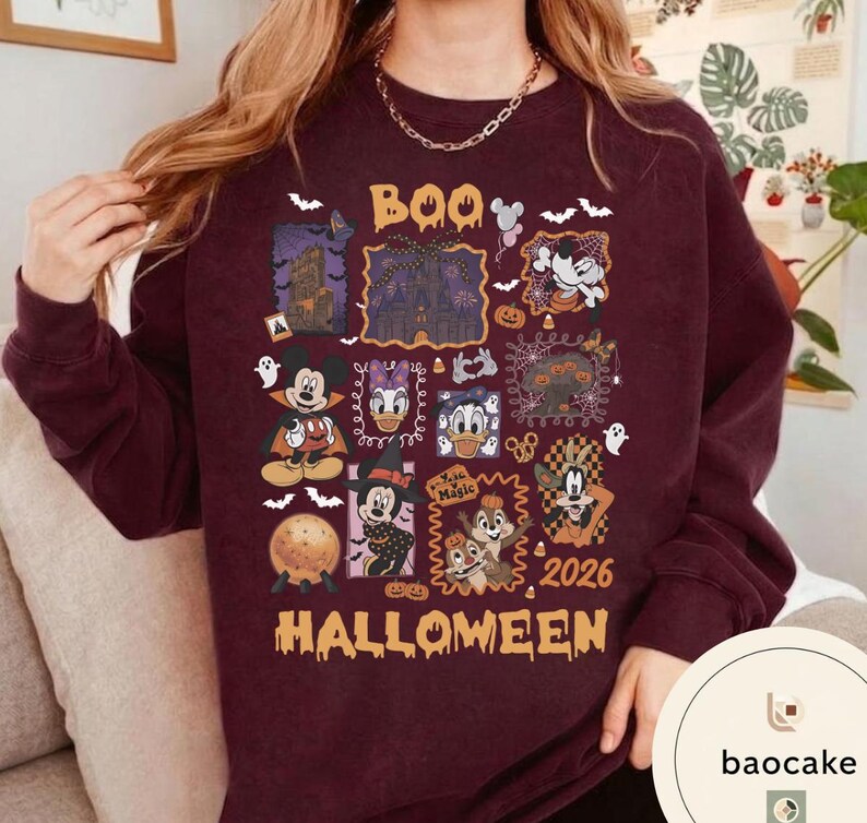 Vintage Mickey Ghost Halloween Comfort Colors Shirt, Scariest Place on Earth Tee, Mickey Not So Scary Party,Disney World Family Matching Tee bild 11