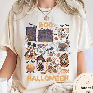 Vintage Mickey Ghost Halloween Comfort Colors Shirt, Scariest Place on Earth Tee, Mickey Not So Scary Party,Disney World Family Matching Tee bild 7