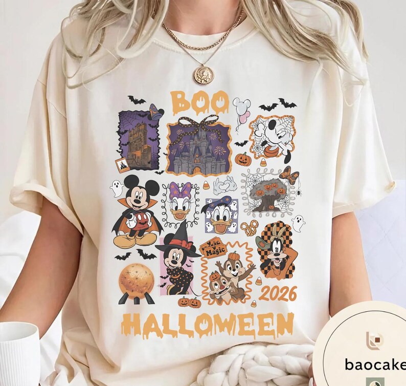 Vintage Mickey Ghost Halloween Comfort Colors Shirt, Scariest Place on Earth Tee, Mickey Not So Scary Party,Disney World Family Matching Tee bild 7