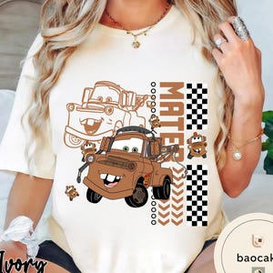 All Characters Retro Disney Cars Shirt, Pixar Cars Shirt, Disneyland Shirt, Cars Land Shirt, Lightning McQueen Shirt, Disney Cars Shirt image 5