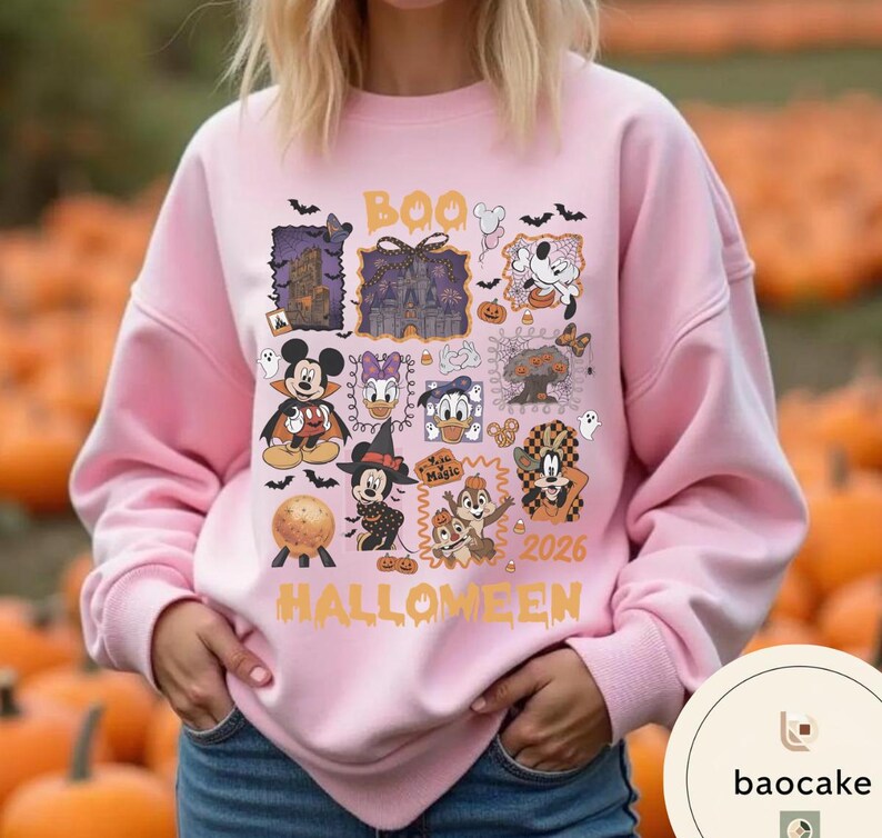 Vintage Mickey Ghost Halloween Comfort Colors Shirt, Scariest Place on Earth Tee, Mickey Not So Scary Party,Disney World Family Matching Tee bild 6