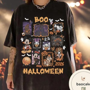 Vintage Mickey Ghost Halloween Comfort Colors Shirt, Scariest Place on Earth Tee, Mickey Not So Scary Party,Disney World Family Matching Tee bild 2