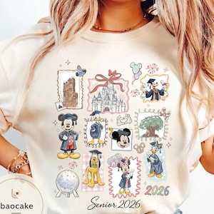 Personalized Mickey & Friends Senior 2026 Shirt, Senior Trip Disney Graduation 2026 Tee, Disney Graduation 2026 Shirt, Disney Grad Squad Tee bild 2