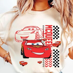 All Characters Retro Disney Cars Shirt, Pixar Cars Shirt, Disneyland Shirt, Cars Land Shirt, Lightning McQueen Shirt, Disney Cars Shirt image 3