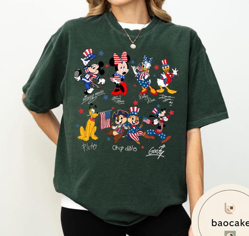 Mickey & Friends 4th Of July T-Shirt Sweatshirt, Disney Vacation Trip Tee, Patriotic Mickey Family Matching Trip 2026 Shirt Gift bild 15