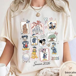 Personalized Mickey & Friends Senior 2026 Shirt, Senior Trip Disney Graduation 2026 Tee, Disney Graduation 2026 Shirt, Disney Grad Squad Tee bild 5