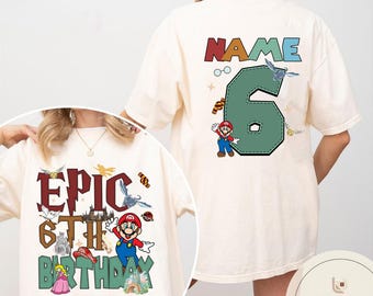 Universal Epic Universe Birthday Shirt, Super Mario Wizarding World, Epic Universe Shirt,Custom Family Birthday Matching Tee,Epic Trip Shirt