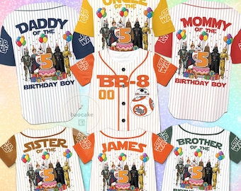 Camiseta de béisbol personalizada de Star Wars, camiseta de dibujos animados de Darth Vader, Yoda y Grogu, regalo de cumpleaños de Disneyland, camiseta familiar.