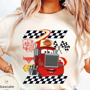 All Characters Retro Disney Cars Shirt, Pixar Cars Shirt, Disneyland Shirt, Cars Land Shirt, Lightning McQueen Shirt, Disney Cars Shirt image 2