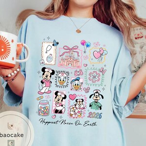 Disney Mickey & Friends Happiest Nurse On Earth Shirt, Happy Nurse Day 2026 tee, Nurse Graduation Gift, Nursing School, WDW Nurse image 7