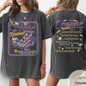 2-sided Mickey & Friends Guardians Of The Galaxy Cosmic Rewind Shirt, Retro Disney Ride Team Matching Tee, Epcot Center 2026 Family Trip image 8