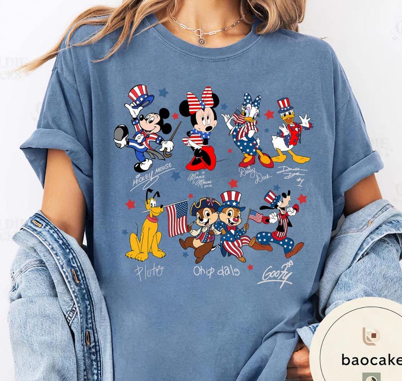 Mickey & Friends 4th Of July T-Shirt Sweatshirt, Disney Vacation Trip Tee, Patriotic Mickey Family Matching Trip 2026 Shirt Gift bild 13