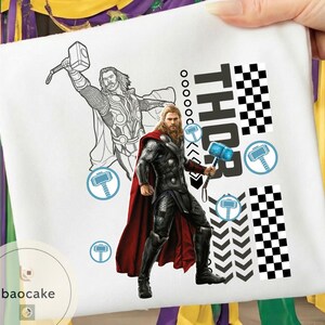 All Characters Checkered Disney Marvel Avengers Shirt, Spiderman Iron Man Signature Birthday Boy Birthday Girl, Marvel Family Group Matching image 14