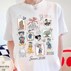 Personalized Mickey & Friends Senior 2026 Shirt, Senior Trip Disney Graduation 2026 Tee, Disney Graduation 2026 Shirt, Disney Grad Squad Tee bild 11
