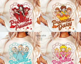 Camiseta de Super Mario: Princesa Peach, Daisy y Rosalina, camiseta corta de Mario para bebé, regalo de cumpleaños para niñas, camiseta de Mario para mujer, Universo Épico