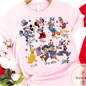 Mickey & Friends 4th Of July T-Shirt Sweatshirt, Disney Vacation Trip Tee, Patriotic Mickey Family Matching Trip 2026 Shirt Gift bild 7