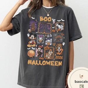 Vintage Mickey Ghost Halloween Comfort Colors Shirt, Scariest Place on Earth Tee, Mickey Not So Scary Party,Disney World Family Matching Tee bild 14