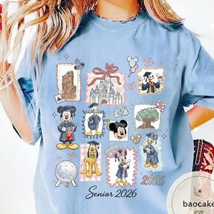 Personalized Mickey & Friends Senior 2026 Shirt, Senior Trip Disney Graduation 2026 Tee, Disney Graduation 2026 Shirt, Disney Grad Squad Tee bild 3