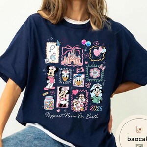 Disney Mickey & Friends Happiest Nurse On Earth Shirt, Happy Nurse Day 2026 tee, Nurse Graduation Gift, Nursing School, WDW Nurse image 10