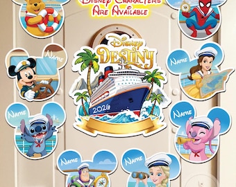 Personalized All Characters Disney Cruise Magnet, Disney Cruise Mickey & friends, Toy Story Custom Cruise Magnet, Family Cruise Magnet Door