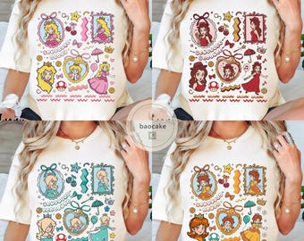 Camiseta de Super Mario: Princesa Peach, Daisy y Rosalina, camiseta corta de Mario para bebé, regalo de cumpleaños para niñas, camiseta de Mario para mujer, Universo Épico