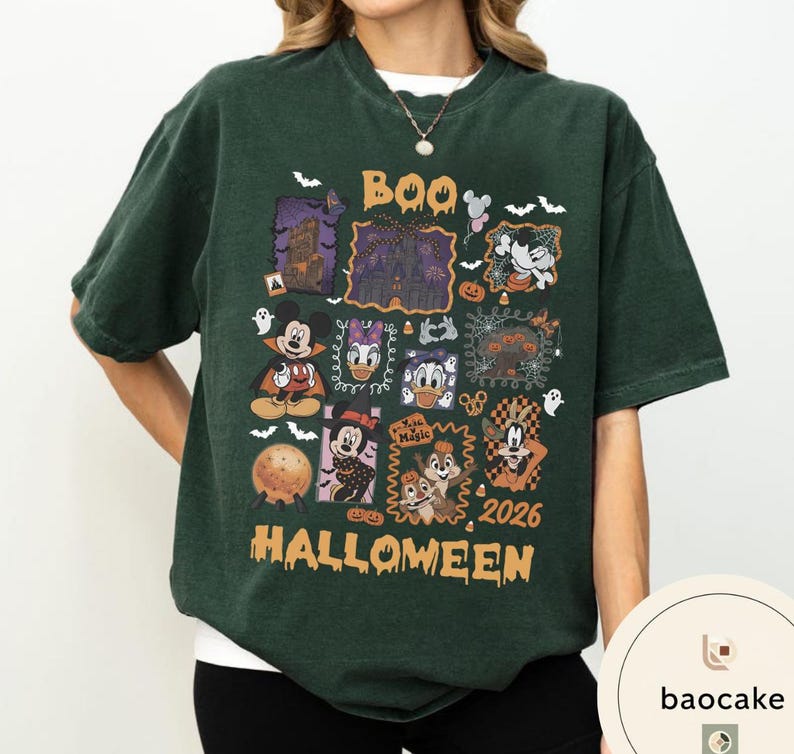Vintage Mickey Ghost Halloween Comfort Colors Shirt, Scariest Place on Earth Tee, Mickey Not So Scary Party,Disney World Family Matching Tee bild 13