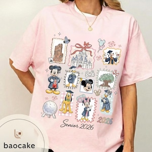 Personalized Mickey & Friends Senior 2026 Shirt, Senior Trip Disney Graduation 2026 Tee, Disney Graduation 2026 Shirt, Disney Grad Squad Tee bild 6