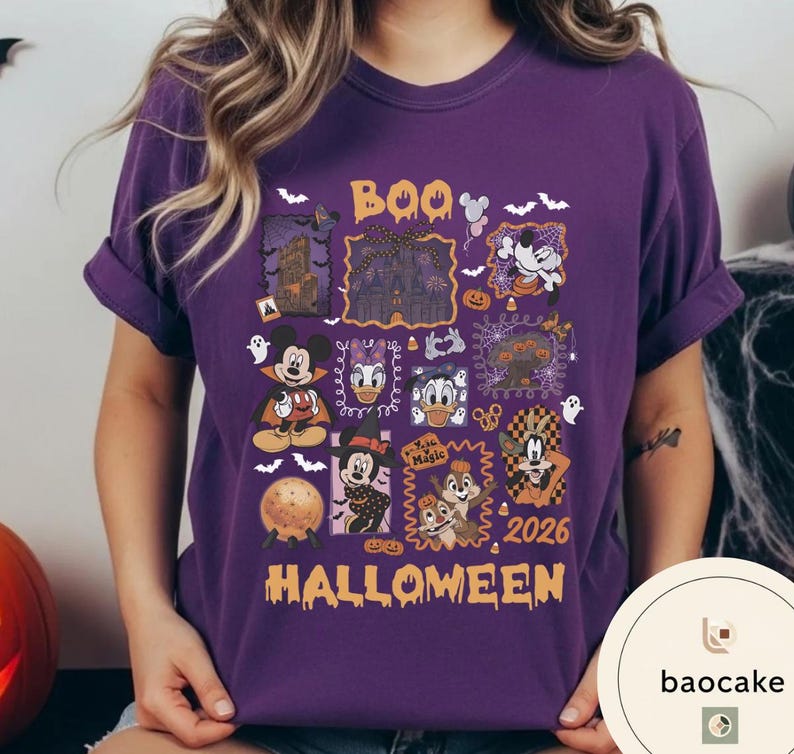 Vintage Mickey Ghost Halloween Comfort Colors Shirt, Scariest Place on Earth Tee, Mickey Not So Scary Party,Disney World Family Matching Tee bild 5