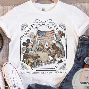 Disney Mickey and Friends 1776 Founding Fathers T-Shirt, 250 Years Of Liberty Shirt, Disney Patriotic Shirt, Magical Independence Day Shirt bild 6