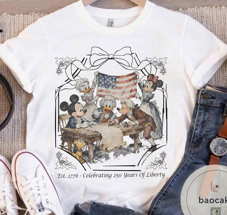 Disney Mickey and Friends 1776 Founding Fathers T-Shirt, 250 Years Of Liberty Shirt, Disney Patriotic Shirt, Magical Independence Day Shirt bild 6