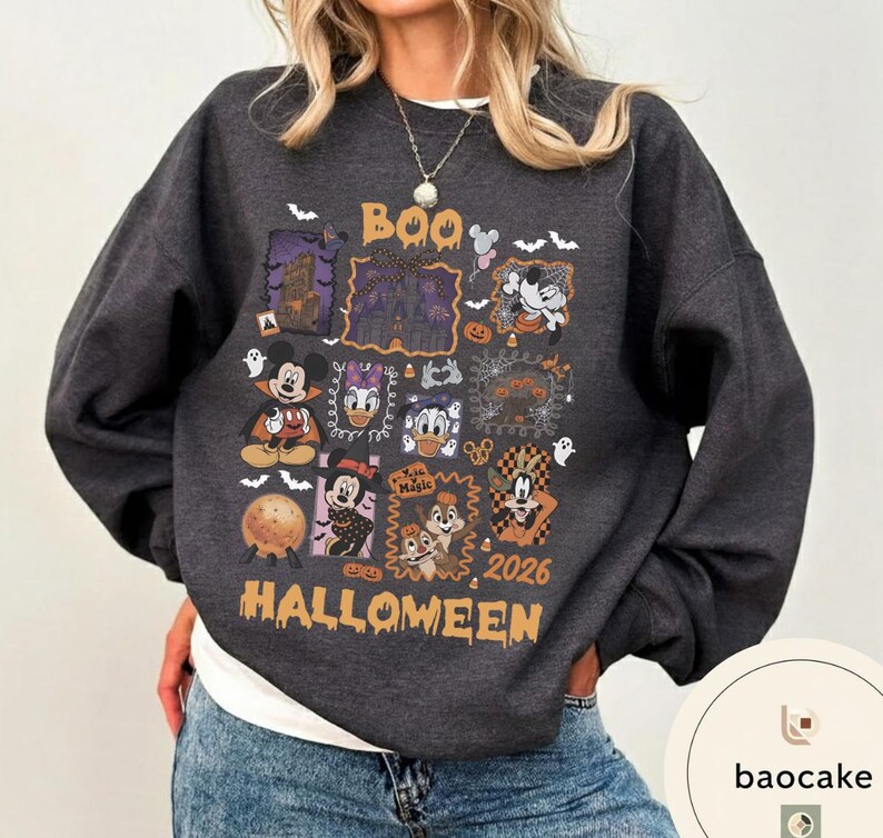 Vintage Mickey Ghost Halloween Comfort Colors Shirt, Scariest Place on Earth Tee, Mickey Not So Scary Party,Disney World Family Matching Tee bild 12