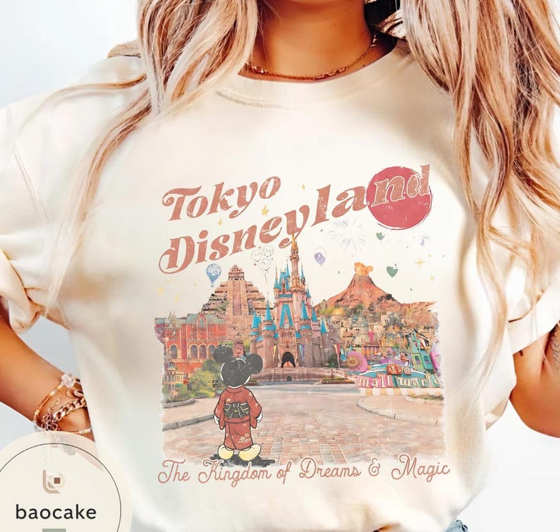 Vintage Mickey Tokyo Disneyland Comfort Colors Shirt, Retro Mickey Shirts, Tokyo Disneyland Tee, Disney 2026 Trip Disney Vacation Tee image 5