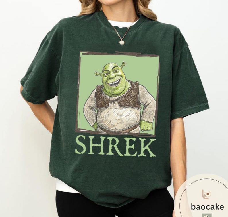 Personalized Shrek Shirt: All Characters Shrek Family Shirt, Shrek Fiona Donkey Group Matching, Shrek Birthday Shirt image 11