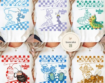 All characters Disney Pixar A Bug's Life Group Characters Shirt, Disney A Bug's Life Group Shot Shirt, Flik Heimlich Princess Atta Shirt