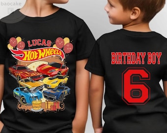 Disney Car Hot Wheels Shirt, Birthday Party Shirt, Custom Family Birthday Tee, Gift for Kids, Hot Wheels Family Matching Birthday Gifts
