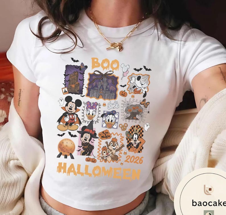 Vintage Mickey Ghost Halloween Comfort Colors Shirt, Scariest Place on Earth Tee, Mickey Not So Scary Party,Disney World Family Matching Tee bild 8