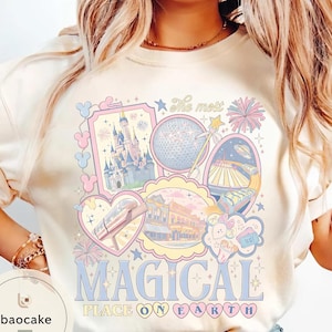 Walt Disney World Shirt, Most Magical Place On Earth Tee, Epcot Hollywood Studios Tee, Disney's Animal Kingdom Shirt image 2
