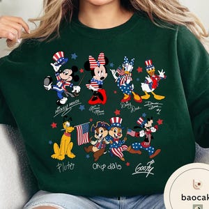 Mickey & Friends 4th Of July T-Shirt Sweatshirt, Disney Vacation Trip Tee, Patriotic Mickey Family Matching Trip 2026 Shirt Gift bild 11