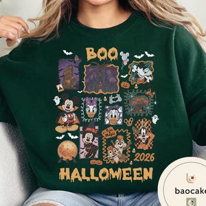 Vintage Mickey Ghost Halloween Comfort Colors Shirt, Scariest Place on Earth Tee, Mickey Not So Scary Party,Disney World Family Matching Tee bild 9