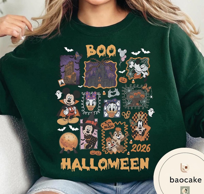 Vintage Mickey Ghost Halloween Comfort Colors Shirt, Scariest Place on Earth Tee, Mickey Not So Scary Party,Disney World Family Matching Tee bild 9