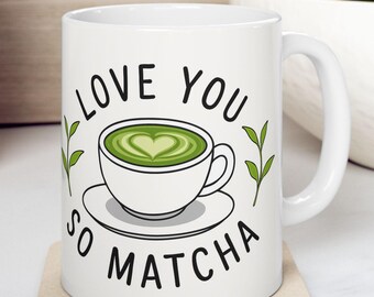 Mug en céramique Matcha Love | Cadeau Saint-Valentin