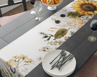Tafelloper zonnebloem en wilde bloemen, housewarmingcadeau