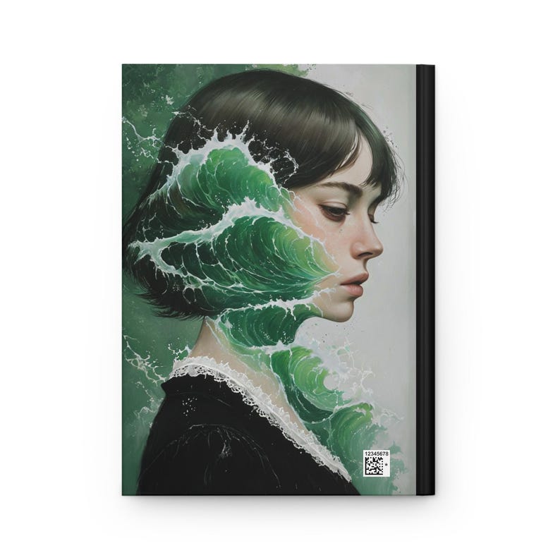 Personalized Matte Hardcover Journal, Ocean Wave Art, Sewn Binding (150 Pages) image 6