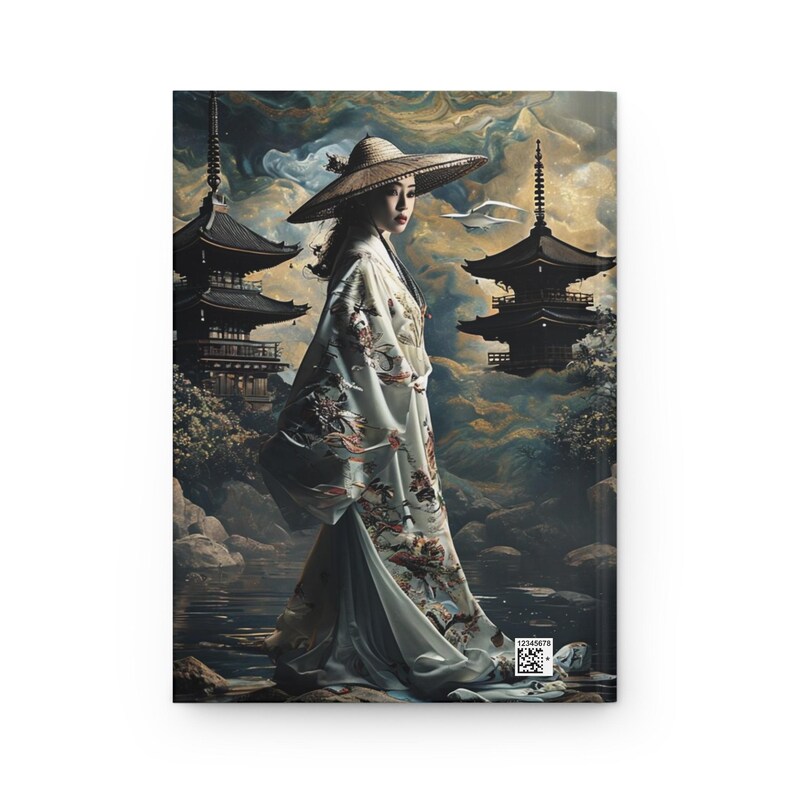 Personalized Japanese Pagoda Hardcover Journal, Matte Laminated Cover, Sewn Binding (150 Pages) image 6