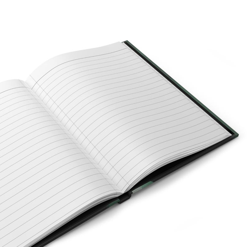 Personalized Matte Hardcover Journal, Ocean Wave Art, Sewn Binding (150 Pages) image 3