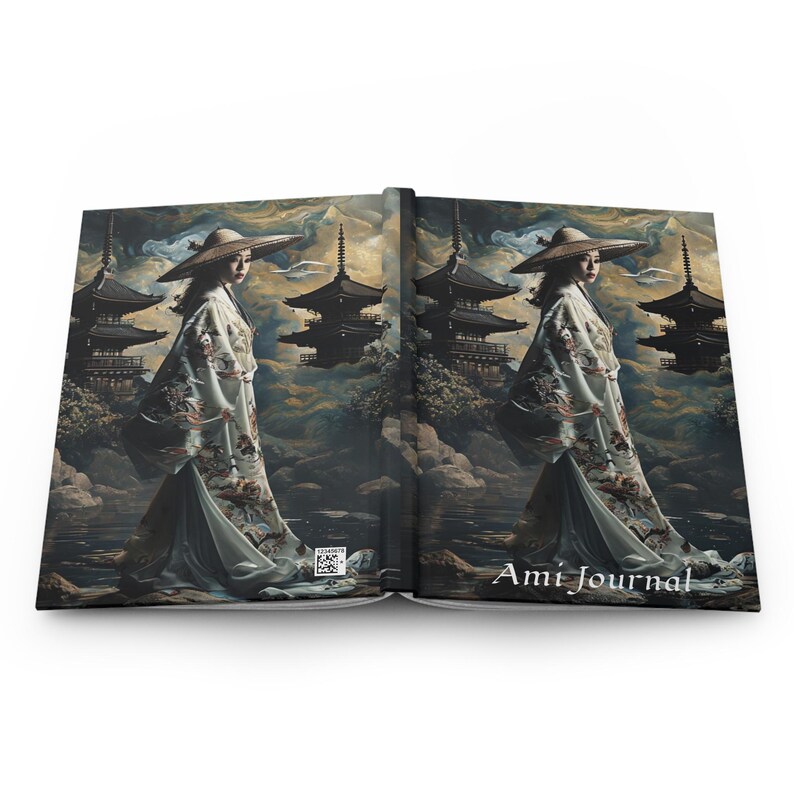 Personalized Japanese Pagoda Hardcover Journal, Matte Laminated Cover, Sewn Binding (150 Pages) image 4