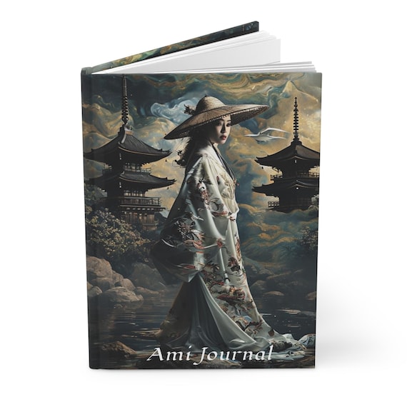 Personalized Pagoda Art Hardcover Journal | Matte Notebook, Japanese Pagoda