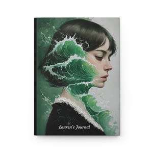Personalized Matte Hardcover Journal, Ocean Wave Art, Sewn Binding (150 Pages) image 5